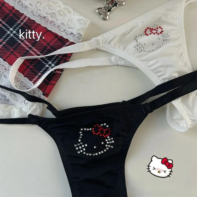 Hello Kitty Sanrio Women Panties Sexy T-Shaped Low Waist Thong