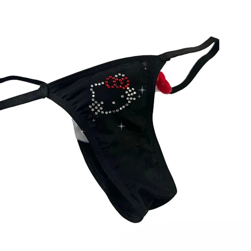 Hello Kitty Sanrio Women Panties Sexy T-Shaped Low Waist Thong