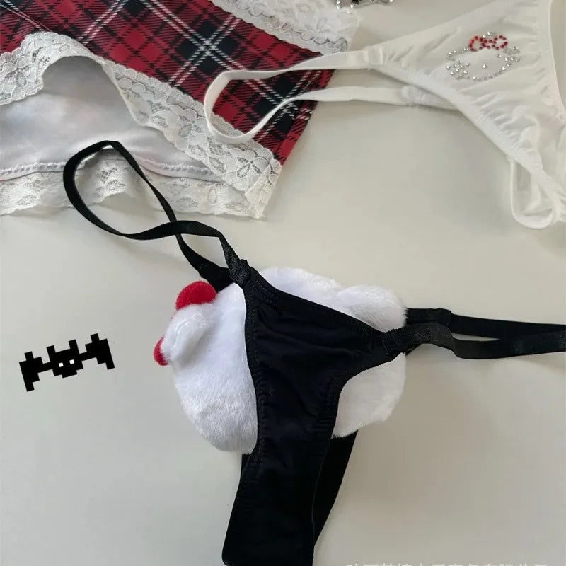 Hello Kitty Sanrio Women Panties Sexy T-Shaped Low Waist Thong