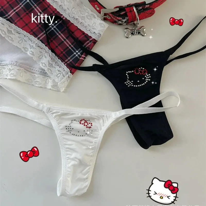 Hello Kitty Sanrio Women Panties Sexy T-Shaped Low Waist Thong